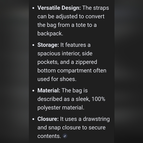 Beyond Yoga Convertible Gym Tote Backpack. Birch Color. NWT - Picture 3 of 6